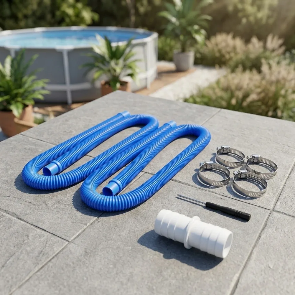 Replacement Pool Hose Kit Telescopic Pool Hose 32mm Pool Hose Adjustable Length Design Easy Installation Setup