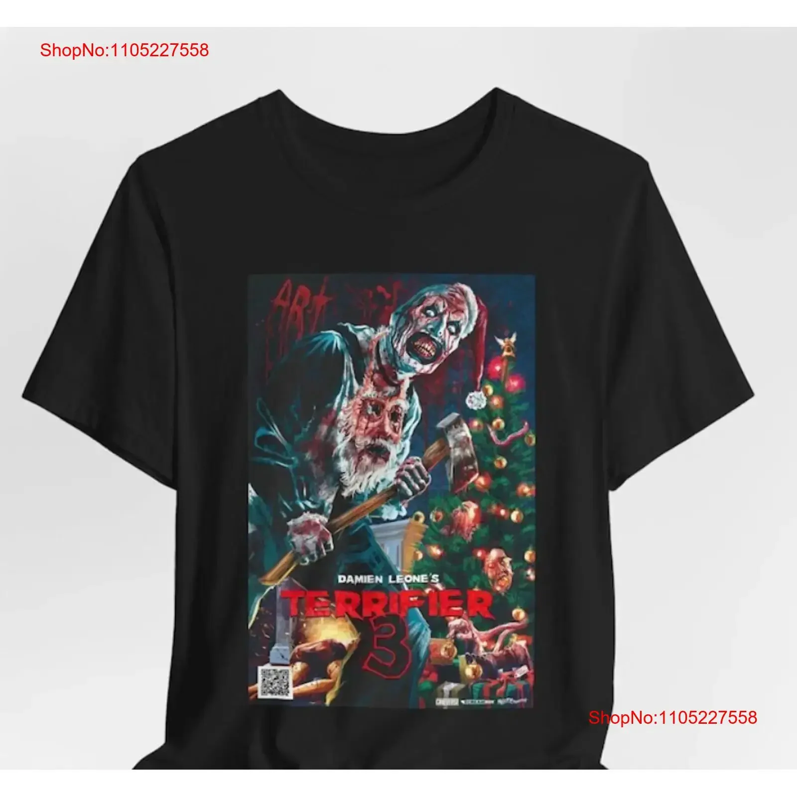 Terrifier 3 Horror Movie T Shirt CHristmas vintage Washed designer clothes streetwear graphic Slightly Top For Everyday Wear