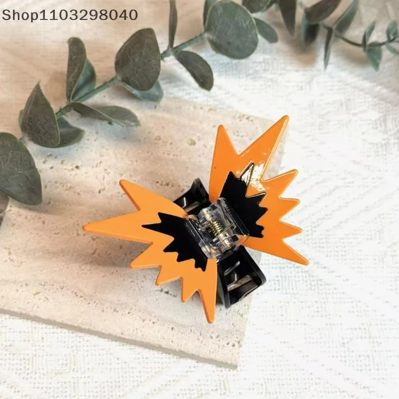 Elegante koreanische Schmetterlings-Haarspange aus Acryl mit Farbkontrast – stilvolles Haar-Accessoire für Frauen und Mädchen