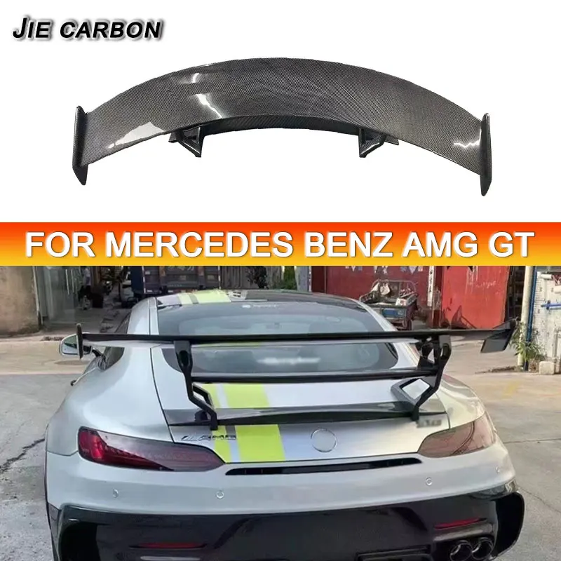 For Mercedes Benz AMG GT GTR GTS JT Style Carbon Fiber Spoiler Rear Wing Auto Racing Car Styling Tail Lip Wing Body kit