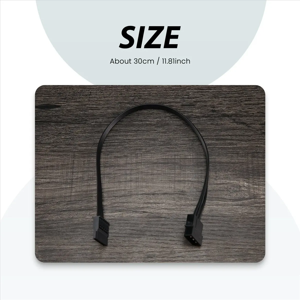 Câble adaptateur convertisseur d'alimentation SATA A40I IDE 4 broches mâle vers 15 broches femelle, câble d'extension d'alimentation pour disque dur HDD SSD, lot de 2