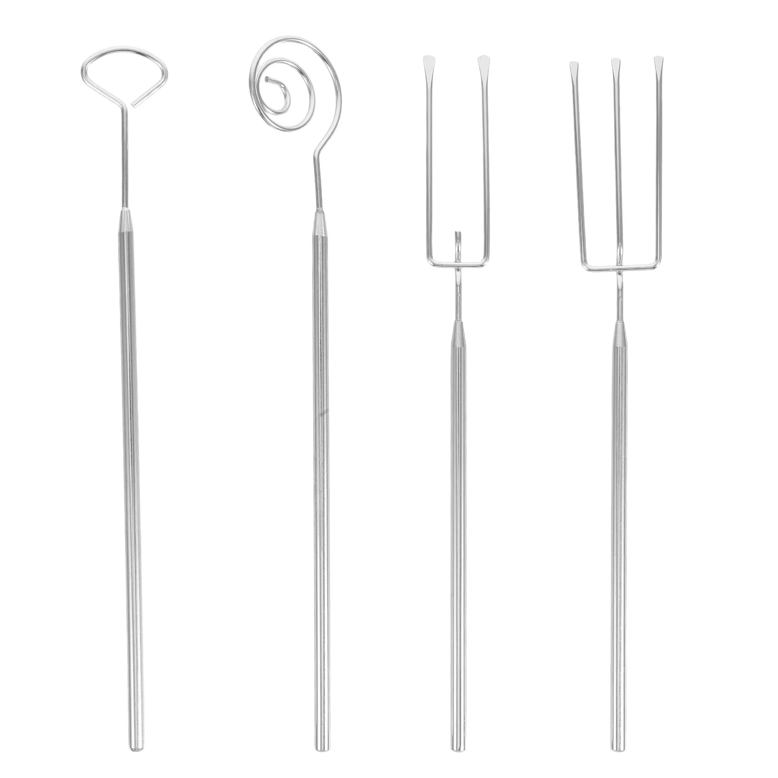 

4Pcs Stainless Steel Fondue Forks Multipurpose Chocolate Cheese Dipping Tools Candy Truffle Dessert Skewers Kitchen Accessory