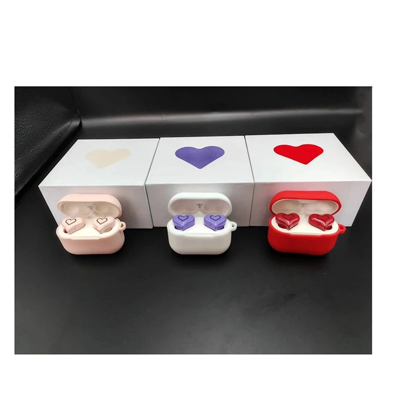 

Creative Red Heart Bluetooth Earbuds Bluetooth 5.3 Bass Stereo Earbud Waterproof In Ear Earbuds Gifts For Friends
