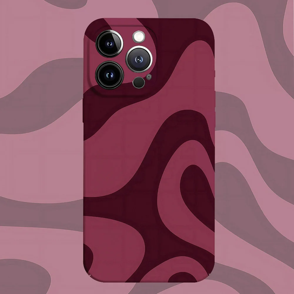 Burgundy Swirls Phone Case for Samsung Galaxy S20 S21 S22 S23 S24 S25 FE Plus Note20 Ultra 4G 5G Glossy Film Hard PC Cover