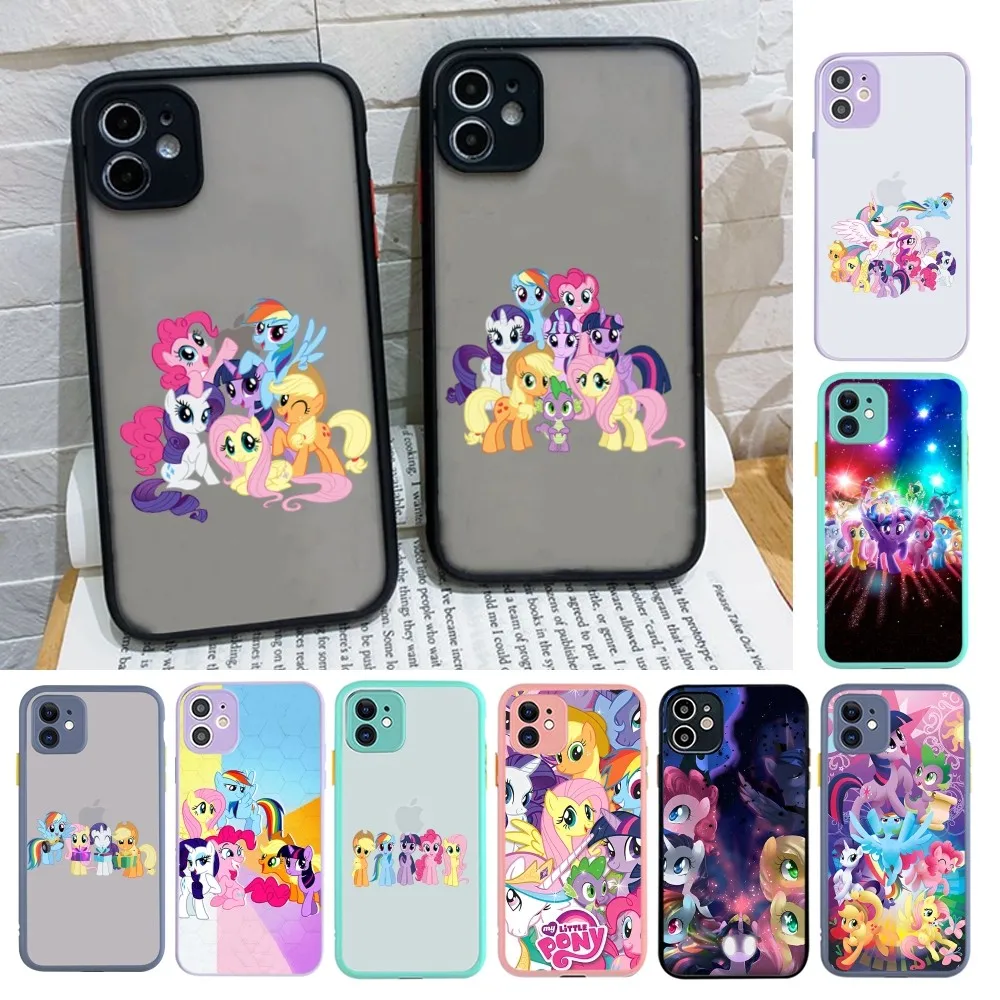 My P-Ponys L-Little Phone Case For iPhone 14 X XR XS 7 8 Plus 11 12 13 pro MAX 13mini Matte Shockproof Case