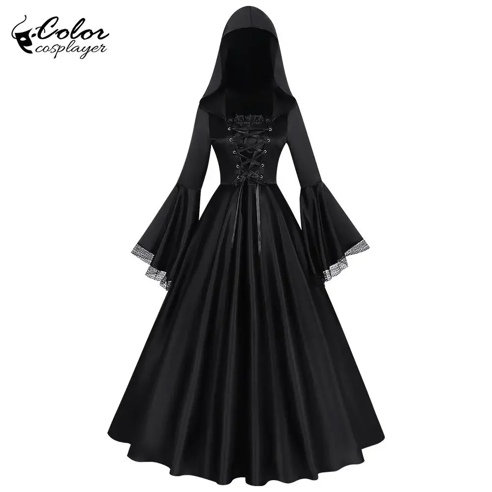 Halloween Gown Black Witch Cosplay Costume Ghost Bride Robe Women Hooded Dress Medieval Dress Gothic Long Dress European Clothes - AliExpress 200000532 Halloween Gown Black Witch Cosplay Costume Ghost Bride Robe Women Hooded Dress Medieval Dress Gothic Long Dress European Clothes - AliExpress 200000532