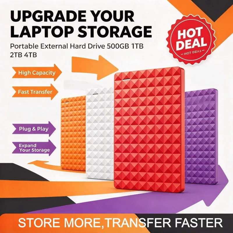 本物の25インチポータブル外付けハードドライブ。500gb～4tb、usb30対応、超高速データ転送。ノートパソコンの内部ストレージ拡張に最適。