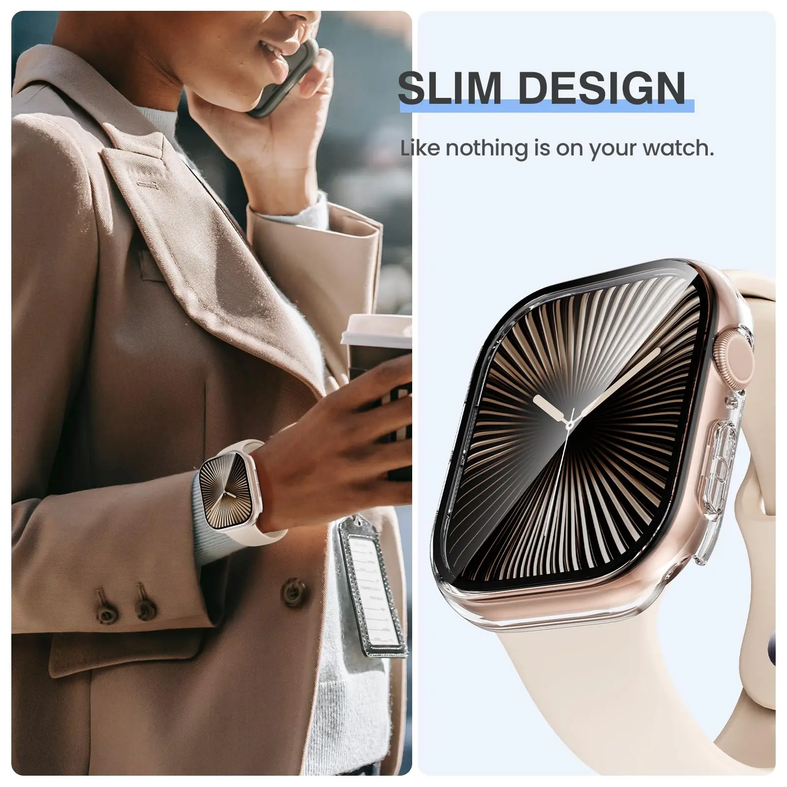 الزجاج المقسى + حافظة لساعة أبل 11 10 46 مللي متر 42 مللي متر حامي الشاشة غطاء iWatch 9 8 7 6 5 SE 45 مللي متر 41 مللي متر 40 مللي متر 38 مللي متر 44 مللي متر قذيفة #6