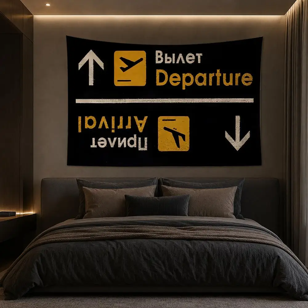 Arrivals & Departures Tapestry Bedroom Living Room Bar Party House Home Dorm Interior Wall Decor Background Banner