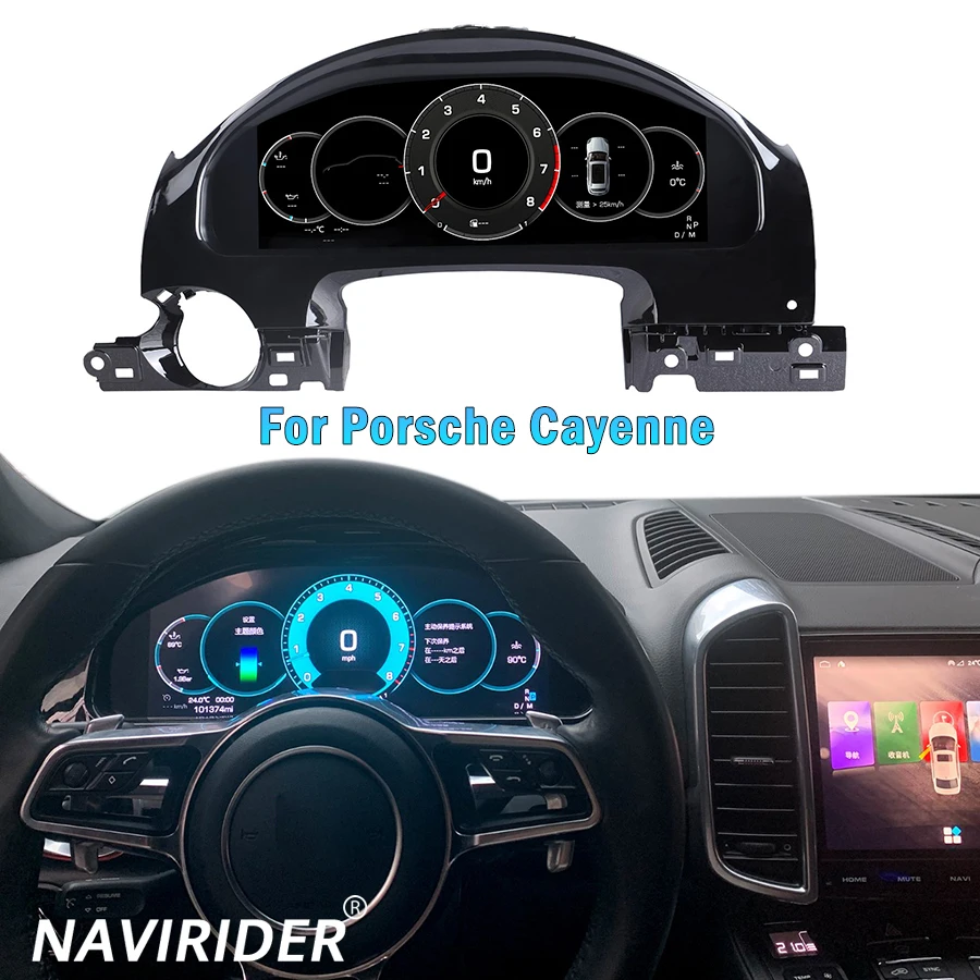 12.3inch Virtual Cockpit Dashboard For Porsche Cayenne 2010-2017 Car LCD Digital Cluster Panel Carplay Screen Instrument Diesel