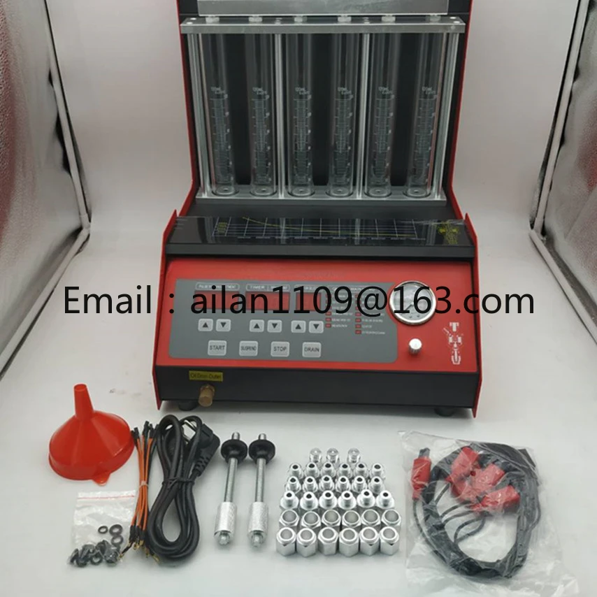 

Gasoline Fuel Injector Nozzle Tester 6 Cylinder Petrol Injector Tester and Cleaning Machine