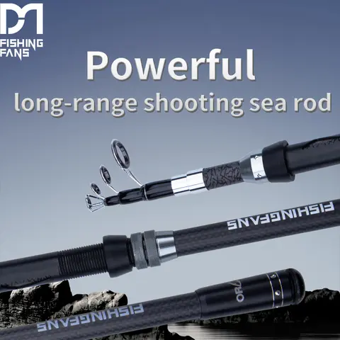 FISHINGFANS Sea Fishing Rods Fiber Telescopic Fishing Rod High Carbon 1.8m 2.1m 2.4m 2.7m Telescopic Fishing Tackle Spinning Rod
