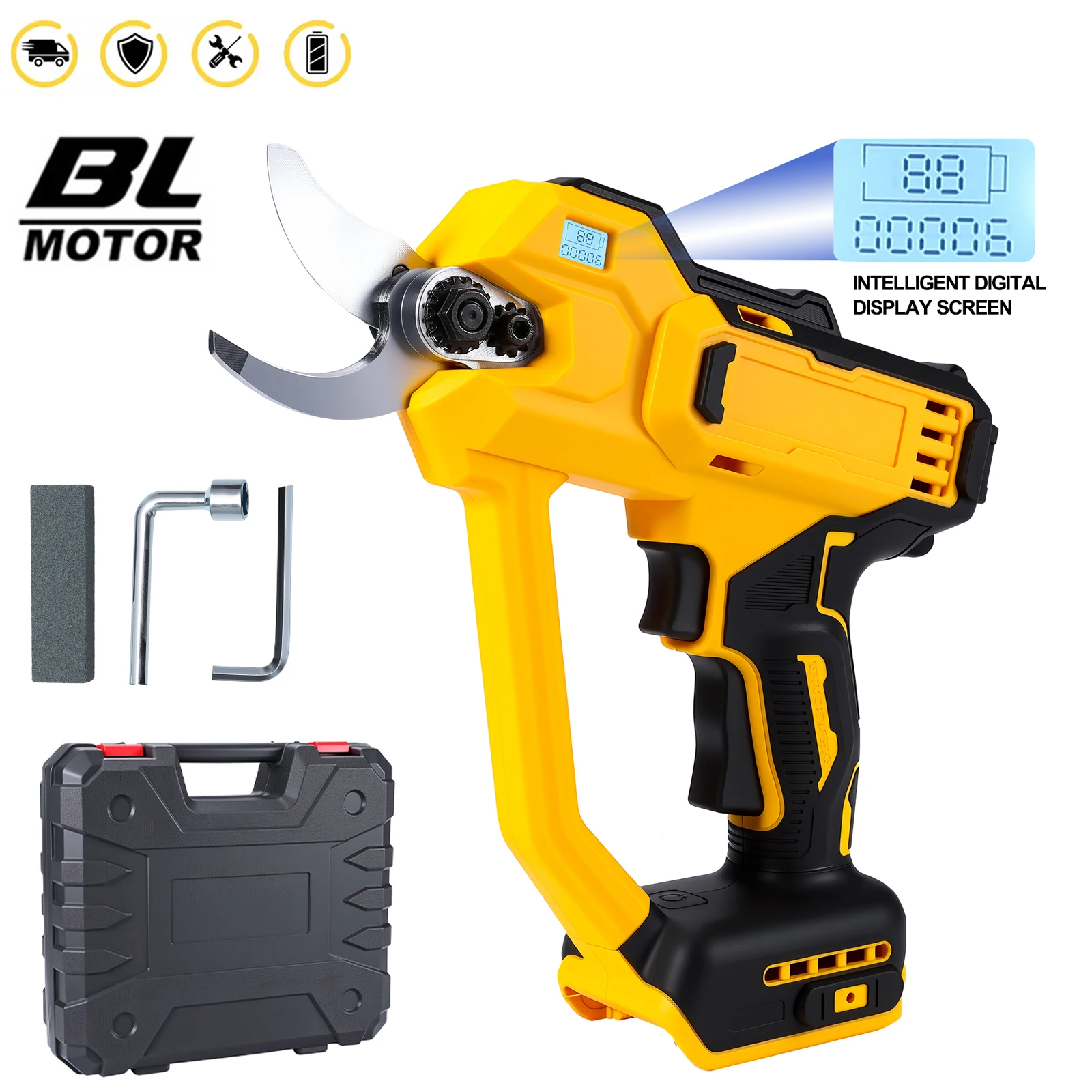 Sécateur électrique sans fil 30 mm, outil de jardinage, cisailles pour arbres fruitiers, compatible avec batterie Dewalt 18V