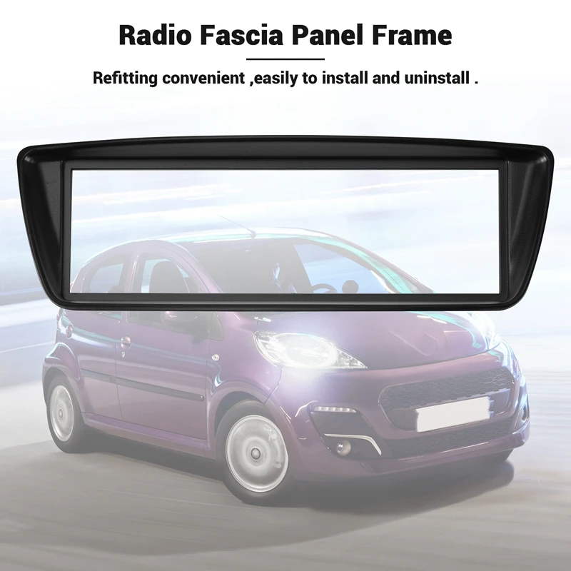 Car Radio Fascia Panel Frame 1 Din CD DVD Dash Audio Interior Cover Trim For Citroen C1 For Toyota Aygo For Peugeot 107