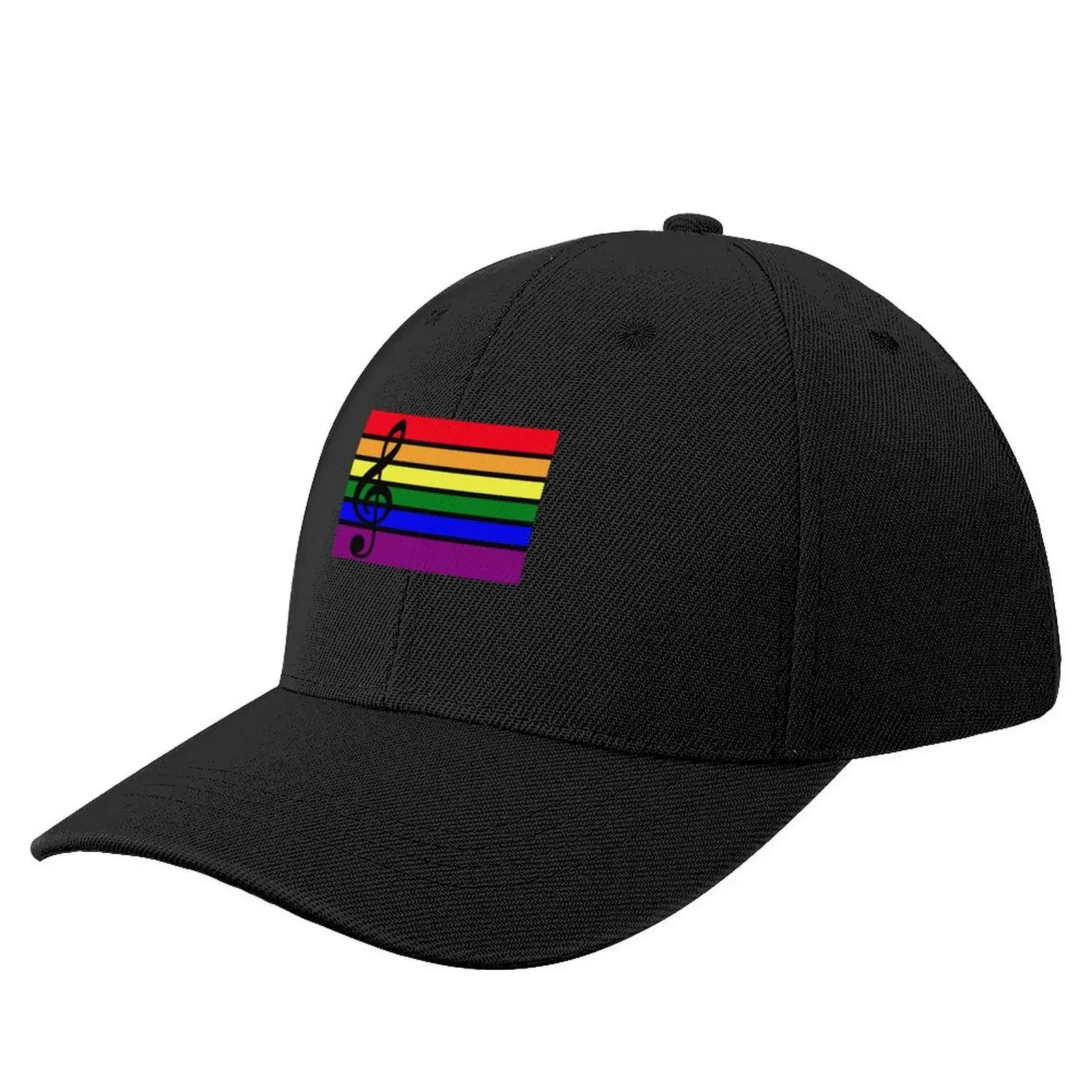 Rainbow Treble Clef Baseball Cap Fashion Beach Hood Hat Beach Women's Beach Men's