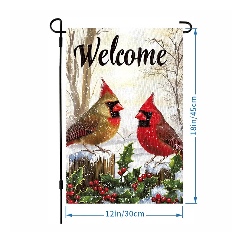 Christmas Garden Flags, Suitable for Outdoor  for Garden and Entrance Decoration 12inx18in As Well As Home Decoration Gifts.