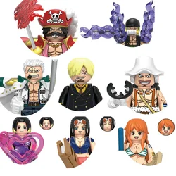 X0356 X0355Gol D Roger  Japanese Anime Series Cartoon Building Blocks Mini Figures Heads Kids Toys  One Piece Luffy Zoro