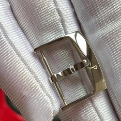 FUYIJIA Custom P-iaget Original Pin Buckle 14MM 16MM Hole Width 2.5MM Belt Clasp Etching Logo 316L Stainless Steel Needle Buckle