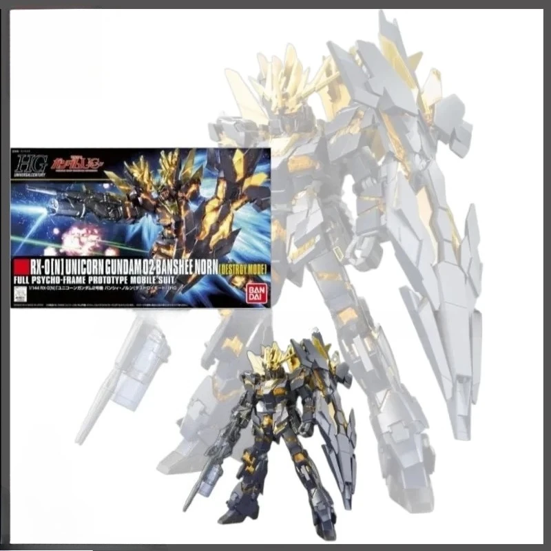 

【IN STOCK】 Original Bandai Hg 1/144 Rx-0(N)Unicorn Gundam02 Banshee Norn Assembly Toy Anime Merchandise Holiday Gifts Figurine