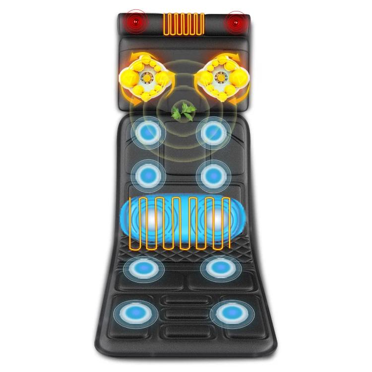 3 في 1 وضع قابل للطي كامل الجسم تدليك فراش التدفئة التلقائية متعددة الوظائف الأشعة تحت الحمراء البعيدة مُدلك بالاهتزاز وسادة #2