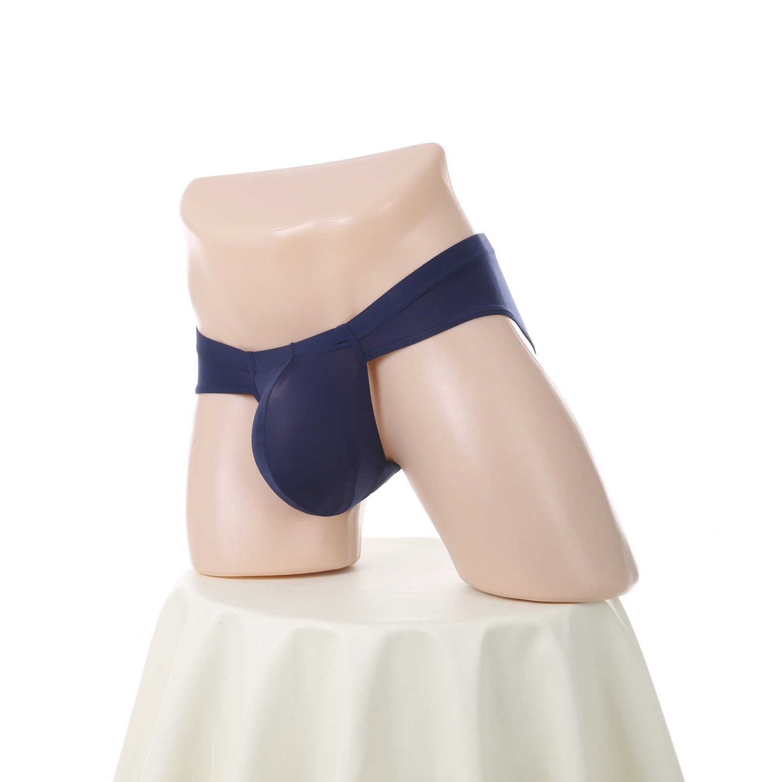 Mens Sexy See-Through Transparent Lingerie Cool Breathable Brazilian Panties Adult Erotic Costume 18 U Convex Penis Pouch Briefs