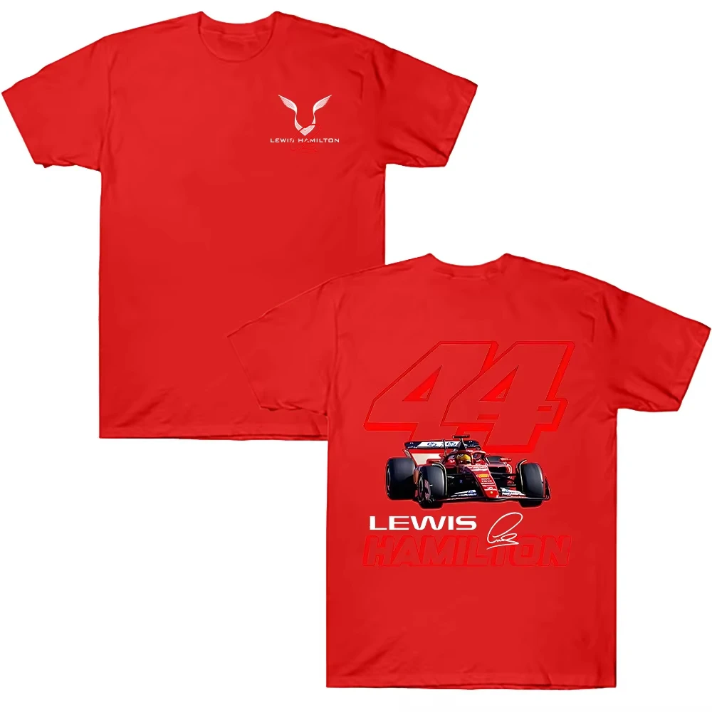 2026 New Model Lewis Hamilton Racing Car 44 Number High-quality Comfortable Casual Printed Men's T-shirt