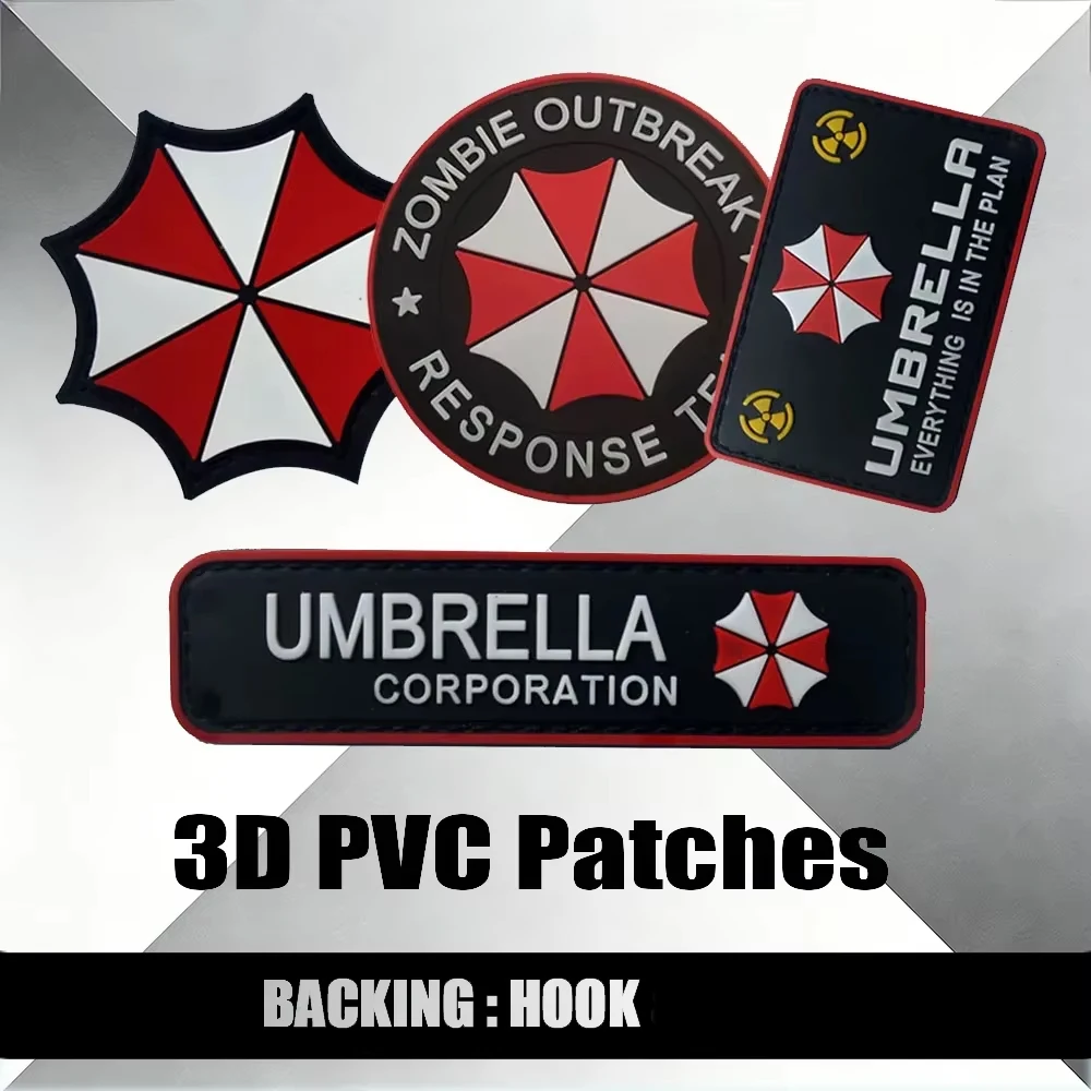 

Тактическая нашивка UMBRELLA CORPORATION 3D из ПВХ для самостоятельного украшения одежды, рюкзаков, кепок, с креплением на липучке, персонализированная аппликация