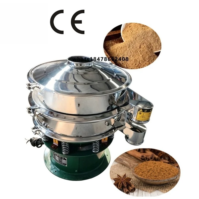 Dahan Factory Fennel Seeds Cumin Powder Small Stainless Steel Vibration Screening Machine 60cm for Spice Industry