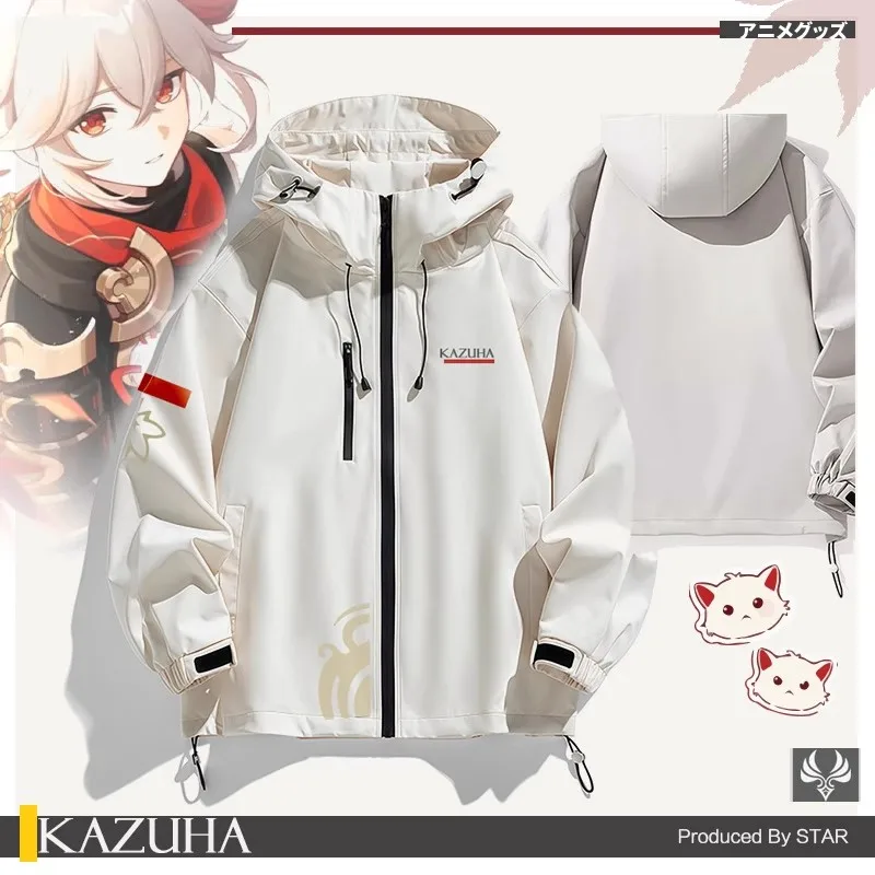 Genshin Impact Kinichi Jaket Luar Ruangan Berkerudung Cosplay Kyryll Chudomirovich Flins Jaket Mantel Pria Wanita Musim Gugur Musim Dingin Atasan