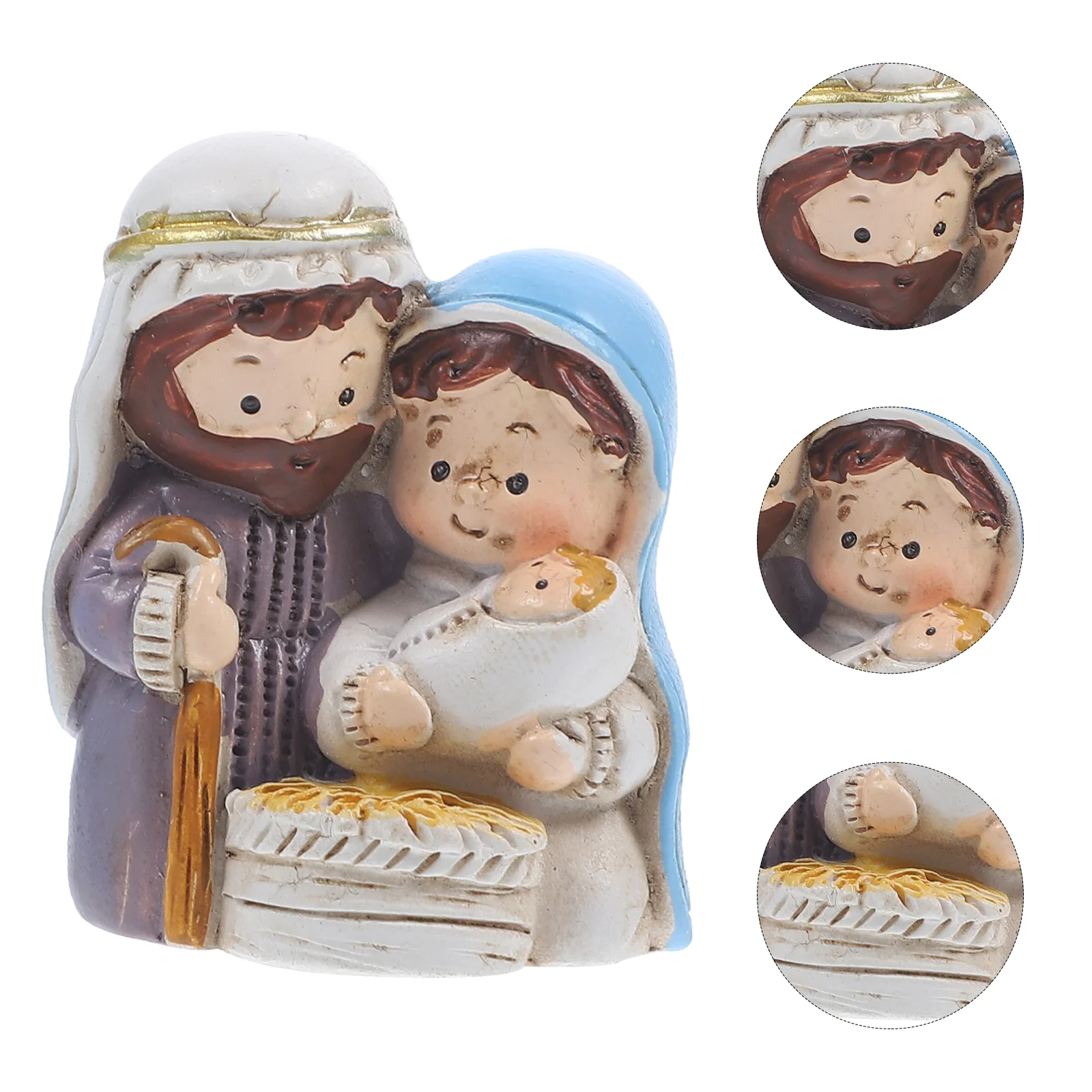 

2 Pcs Baby Jesus Figurine for Figurines Ornament Ornaments Christmas Tree Christian Religious