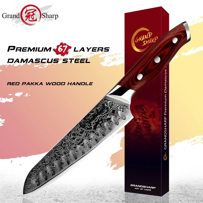 

Damascus chef knife Japanese AUS10 santoku kitchen knives 67 layers Japanese Damascus stainless steel professional cooking tools