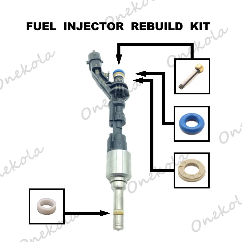 Fuel Injector repair kit Orings Filters for  0261500105 8W93-9F593-AD FOR Jaguar Range Rover 5.0L V8 GDI