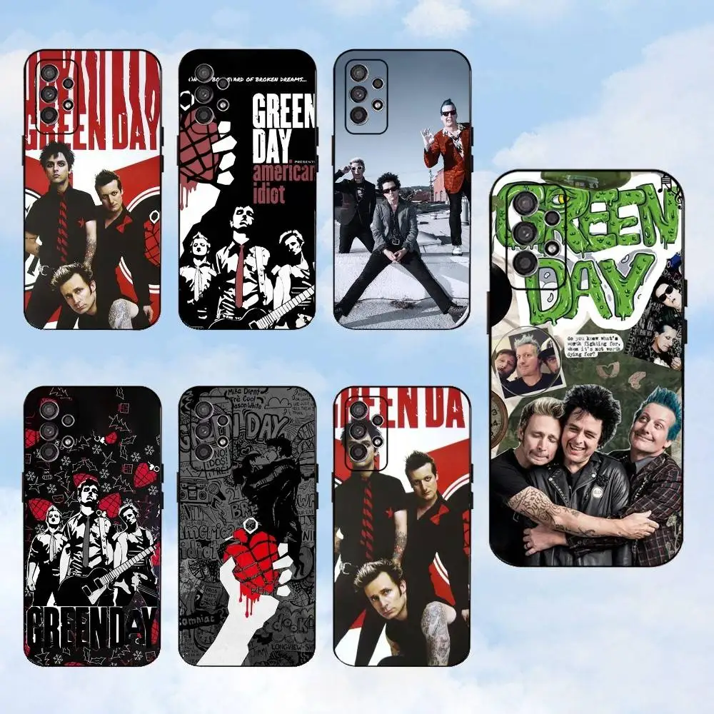 

G-Green D-Day Band Phone Case For Samsung S25,S24,S23,S22,S21,S20,S10,Ultra,Plus,Lite,FE,Soft Silicone Black Cover