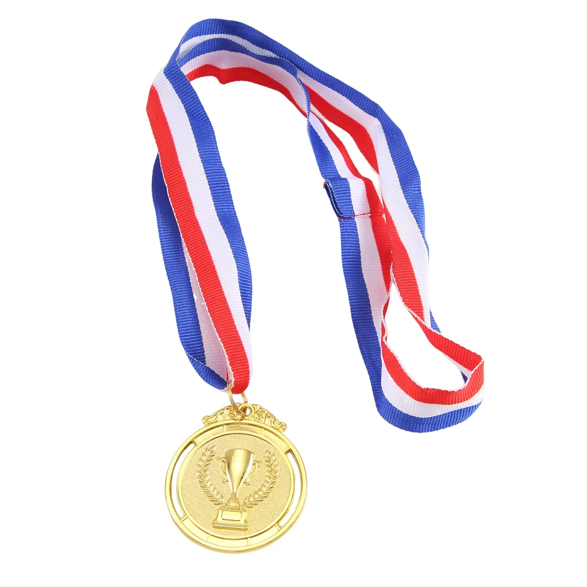 Metal Award Medals with Neck Ribbon Gold Silver Bronze Style for Sports Academics or Any