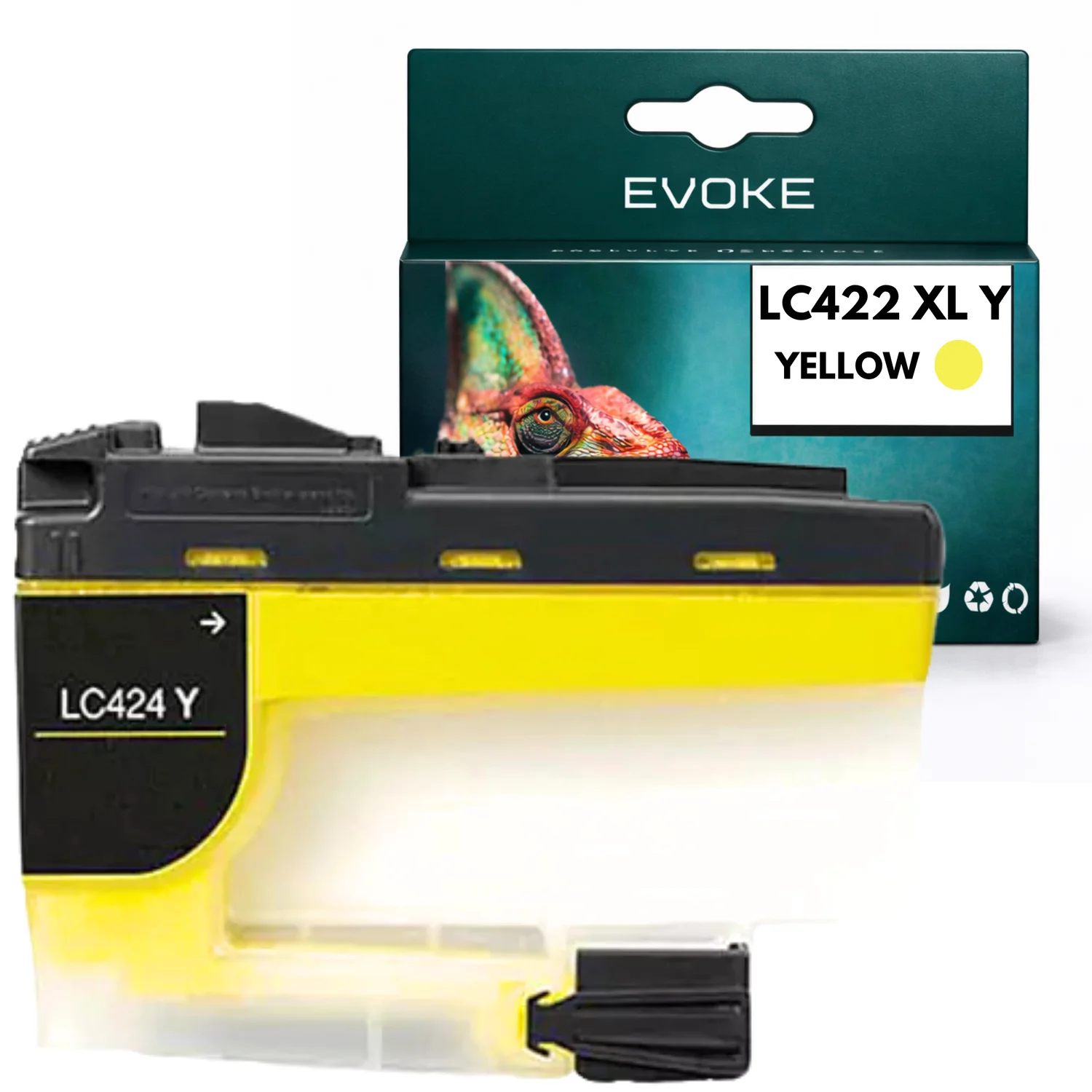 Evoke Compatibele Inkt voor Brother Lc424 Lc-424 Lc-424Xly Lc424Xly Lc424Xl Lc-424 XL Geel Dcp-J1200W Dcp-J1200We
