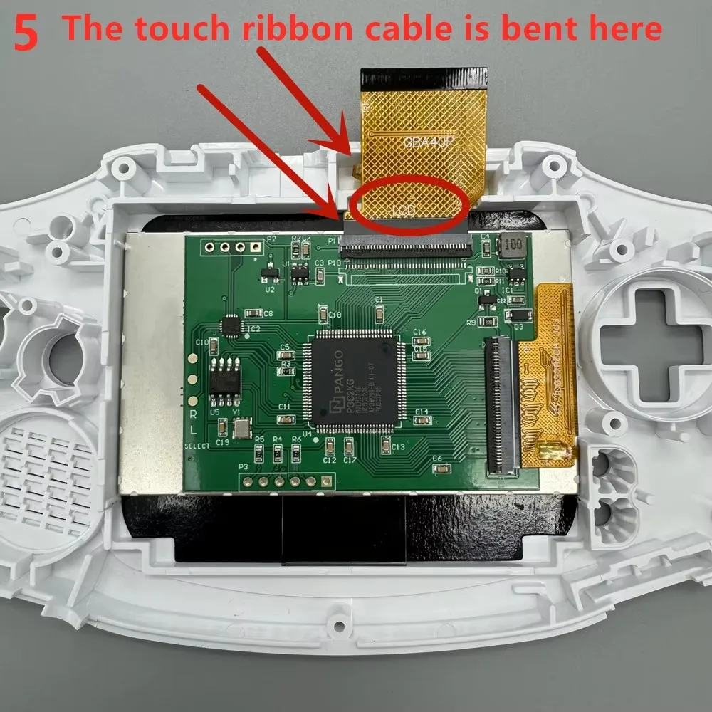 شاشة LCD عالية السطوع IPS بالحجم الأصلي مقاس 2.9 بوصة لـ Gameboy Advance GBA تدعم عرض وضع البكسل شاشات الإضاءة الدافئة