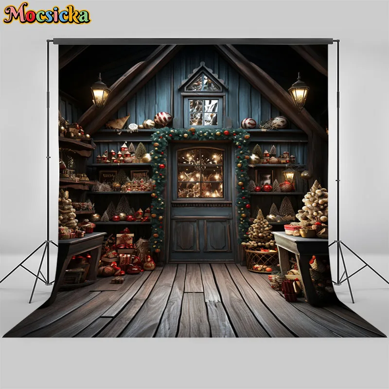 Natal fotografia fundo para crianças, adereços bebê, photoshoot família, loja de brinquedos, fundo frontal