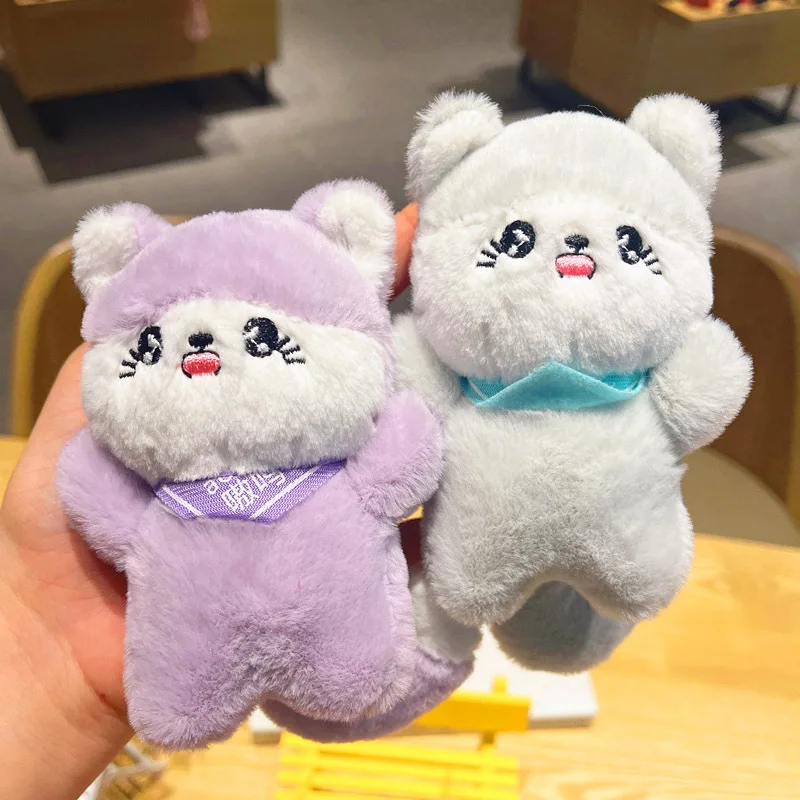 Chat en peluche de dessin animé mignon pour enfants, pendentif porte-clés, animaux doux Kawaii, poupées en peluche, breloque pour sac, cadeaux pour filles, 15cm