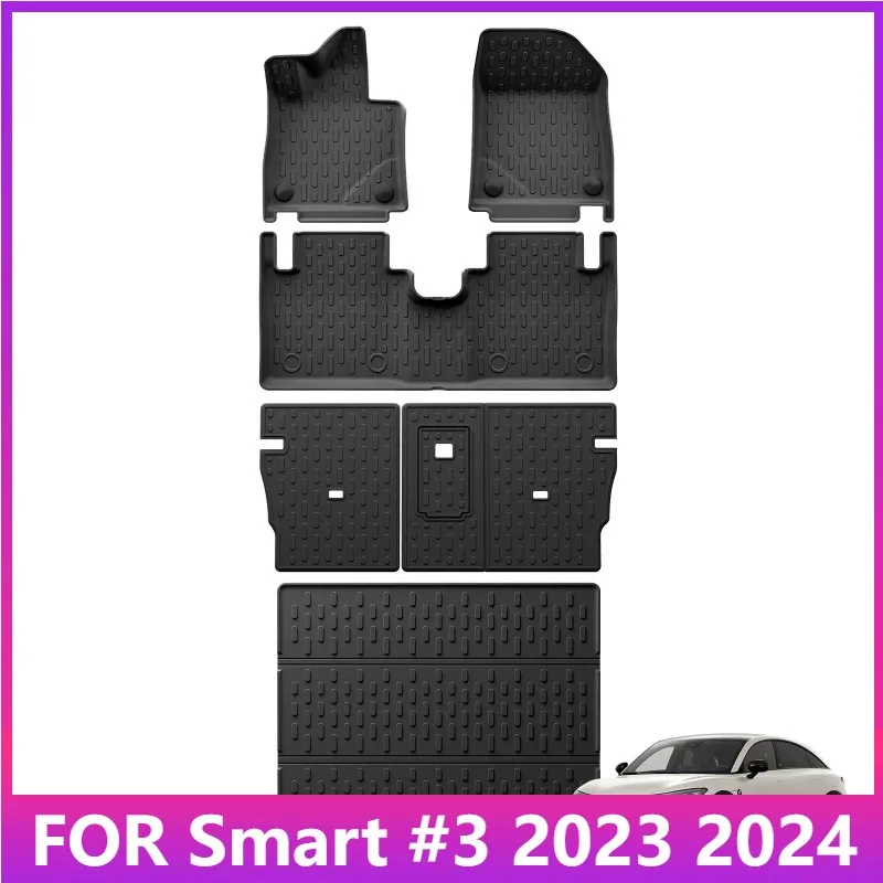 

Коврики для умных # 3 2023 2024 Smart 3 TPE 3D автомобильные коврики на багажник водонепроницаемые всепогодные аксессуары черный