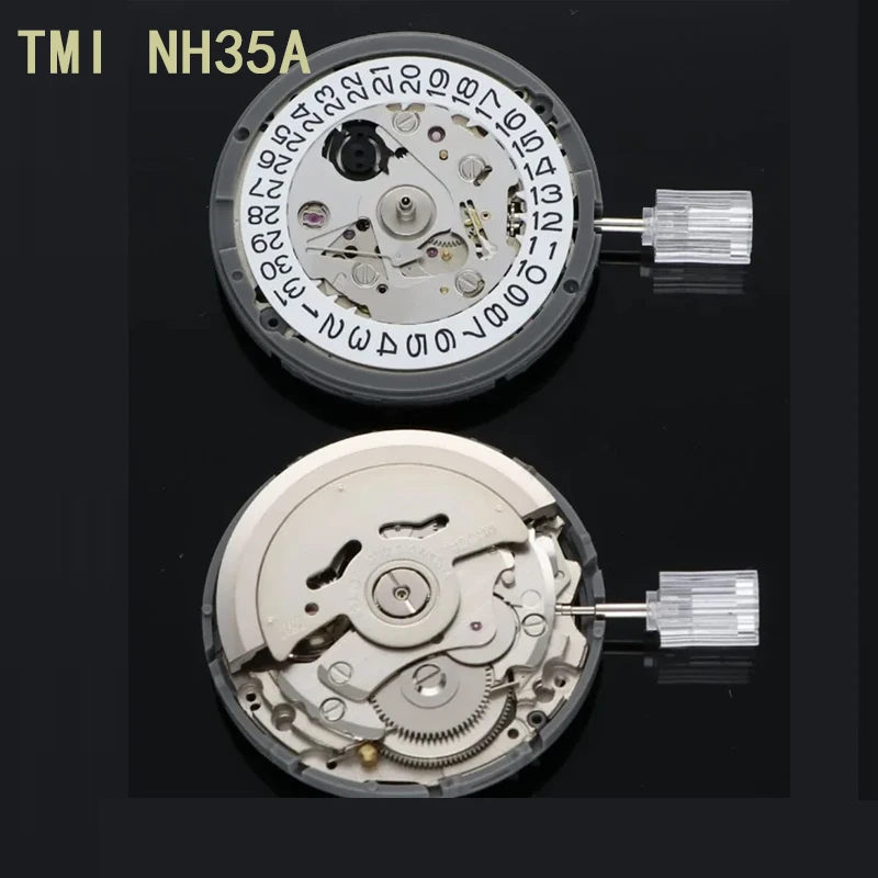 NH35 Automatic Mechanical Movement High Accuracy 24 Jewels Mod Watch Replacement NH35A Date at 3:00