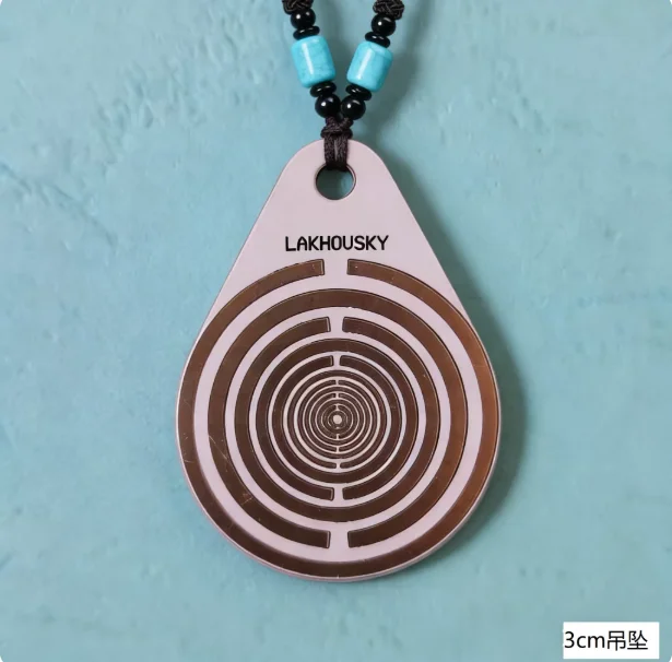 5Pcs 30mm Double-Sided Polarization MWO Antenna Disc Droplet Shape Multi-Wave Oscillator Pendant