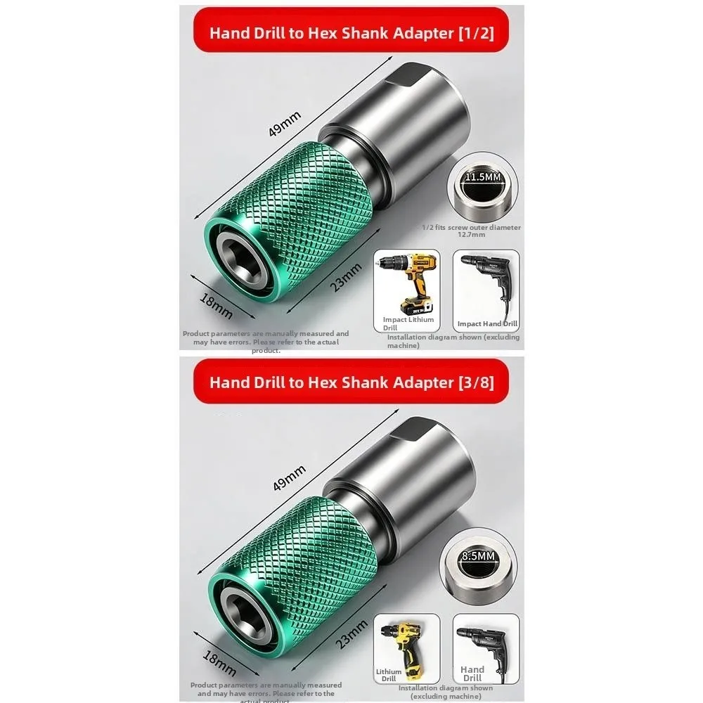 Easy Installation Quick Change Angle Grinder Adapter Anti-Slip Quick Lock Drill Chuck Adapter Hex Shank Tool Conversion Head