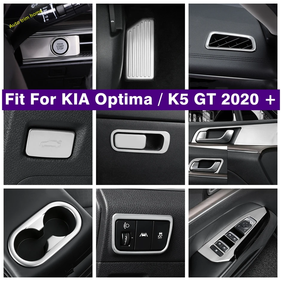 

Glove Box / Inner Door Handle Bowl / Water Cup Holder / Rear Trunk Door Button Cover Trim Fit For KIA Optima K5 GT 2020 - 2022