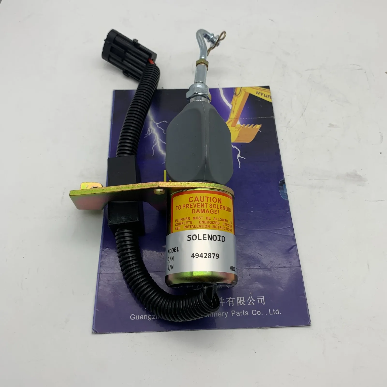 24V Shutoff Solenoid Valve 5366559 5346207 4942879 536-6559 for 4BT3.9 Engine Stop Solenoid