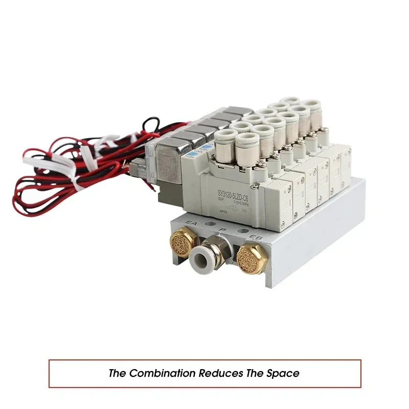 SY5120 Multi-way Combination Manifold SMC type Pneumatic Solenoid Valve Control SY5120-5LZD-01 SY5120-6LZD-01 Manifold