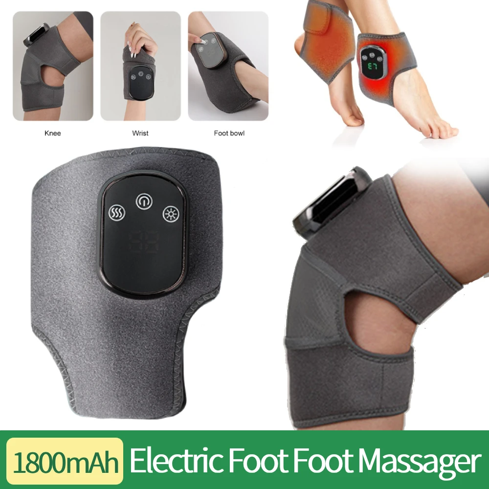 

Электрический массажер для лодыжки ног, 3/5 вибрационных шестерен с горячим компресом, бандаж на лодыжку, 5, уровень нагрева для расслабления мышц, здравоохранения