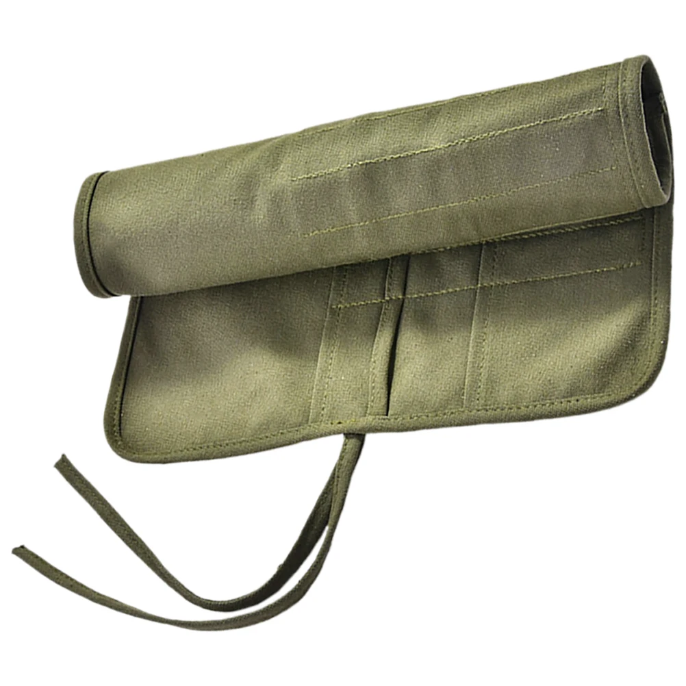 

Oil Brush Storage Bag Colored Pencil Paint Brushes Canvas Wrap Coloring Organizer Writing Makeup Rolling Case