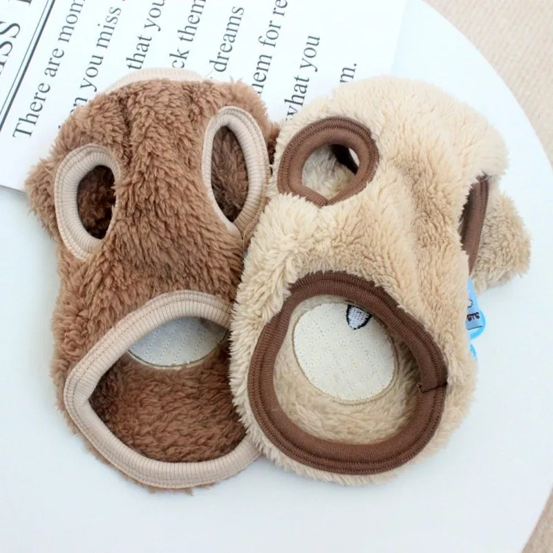 Fleece Fur Pet Dog Sweaters Vest Clothes Cat Bear Puppy Teddy Autumn Winter Warm Clothes Costume