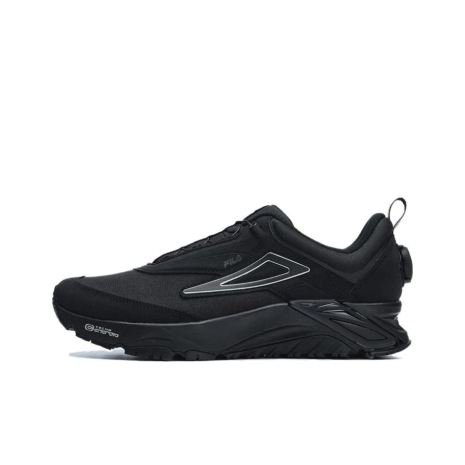FILA LYNX BOA ATR LEA Textile, Synthetic Leather Abrasion Resistant Low top Running Shoes Men's Black A12M311205FBK