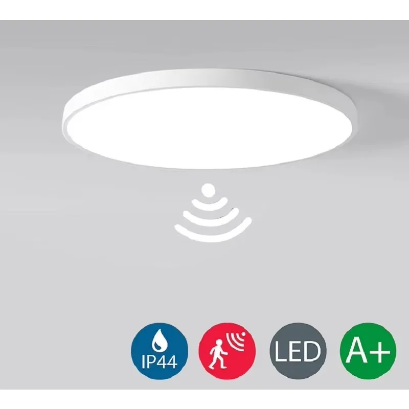 230mm 12W Modern Ultra Slim Auto Dimming Microwave Motion Sensor Surface Mounted LED Ceiling Light